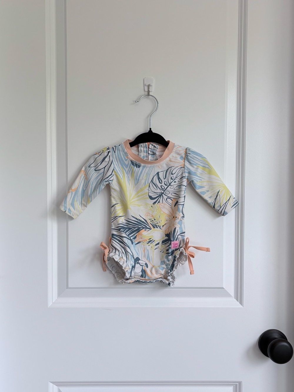 🌺Ruffle Butts Birds of Paradise Long Sleeve One Piece Rash Guard